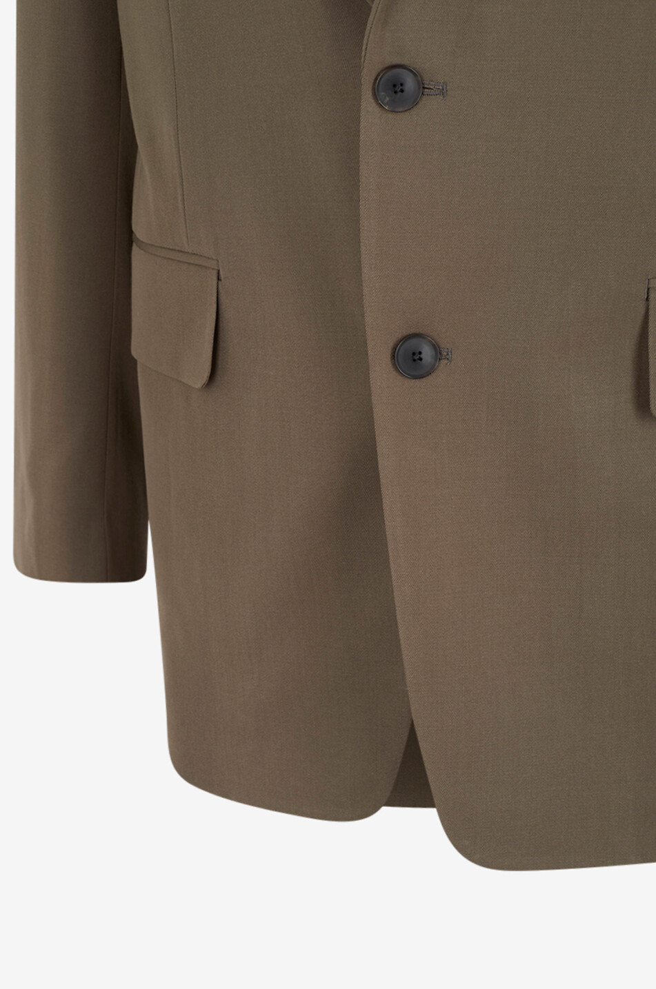 AURALEE Blazer à boutonnage simple en gabardine de laine Light Wool Max Homme MARRON FONCÉ 5