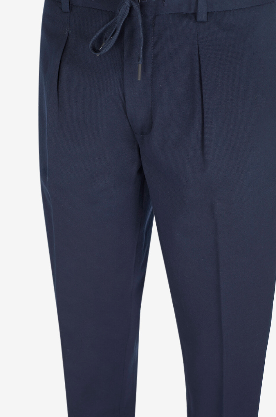 CIRCOLO 1901 Pleated straight-leg trousers in cotton jersey Men DARK BLUE 5