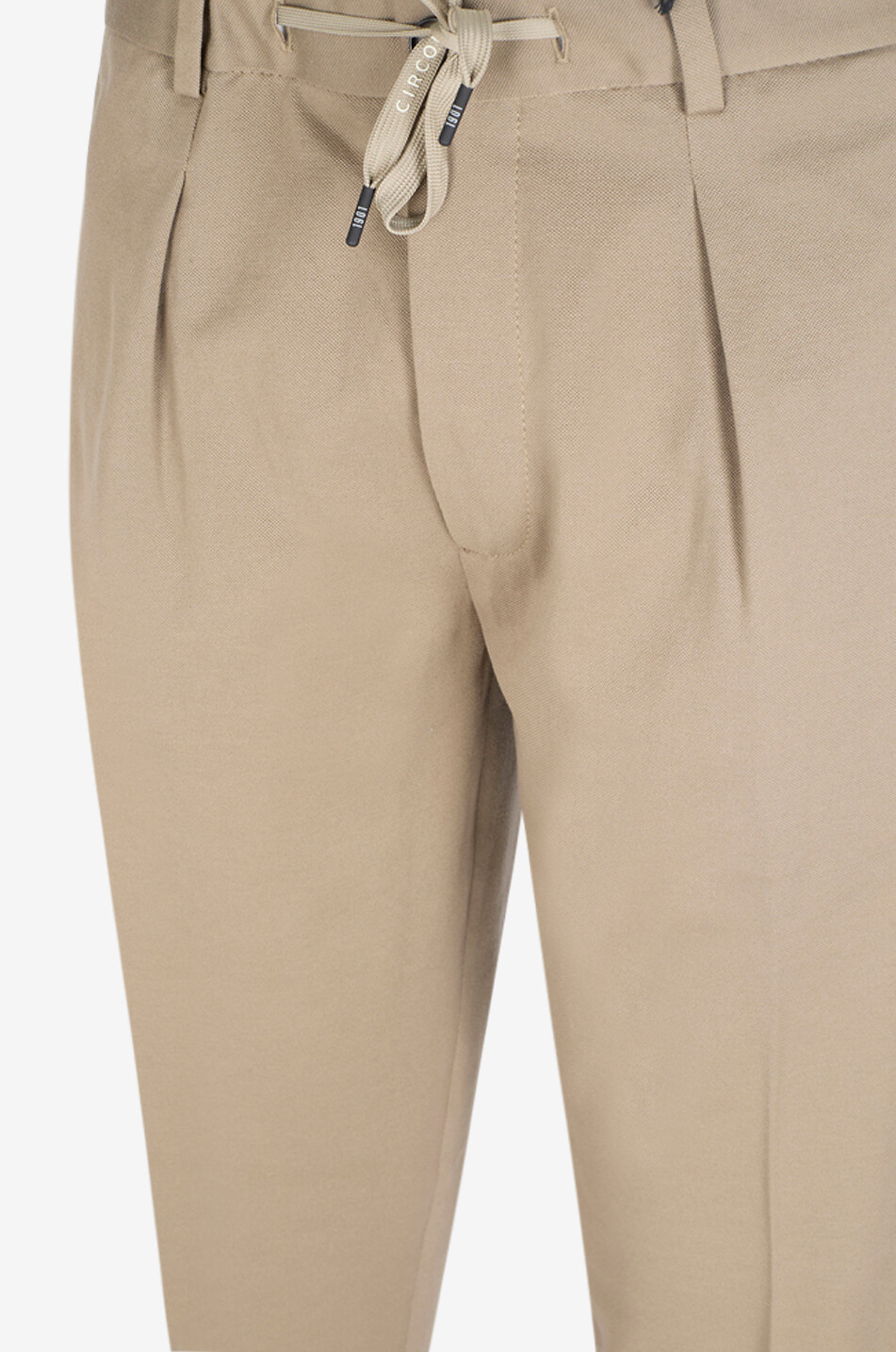CIRCOLO 1901 Pleated straight-leg trousers in cotton jersey Men DARK BLUE 6