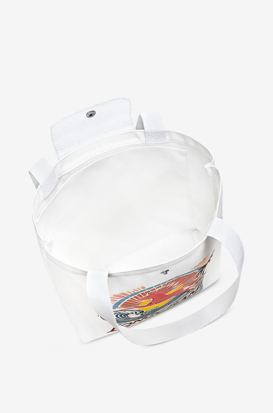 LONGCHAMP Shopper aus Baumwollmischung mit Print Le Pliage Surf Damen BUNT 5