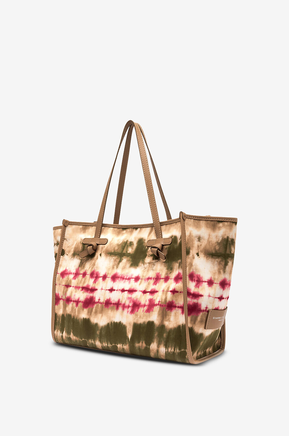 GIANNI CHIARINI Sac cabas en toile motif tie-dye et cuir Marcella Femme MULTICOLORE 6