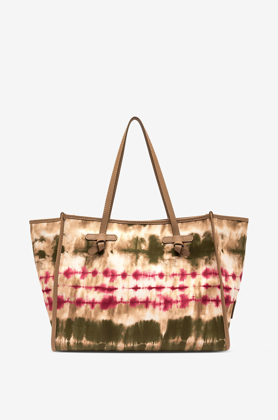 GIANNI CHIARINI Sac cabas en toile motif tie-dye et cuir Marcella Femme MULTICOLORE 2