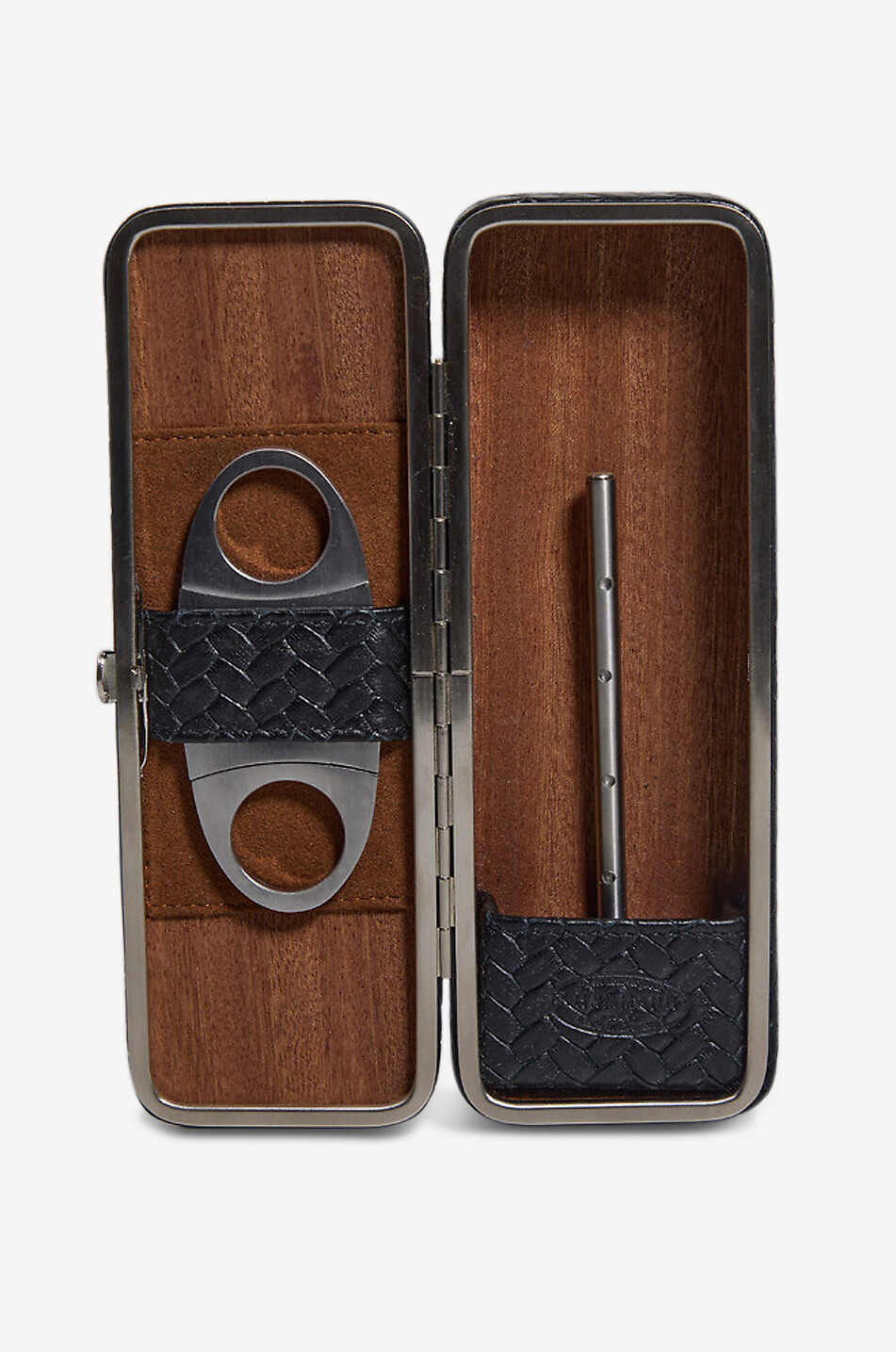 F. HAMMANN Cave à cigares double en cuir Dual Cigar Leather Humidor Homme NOIR 1