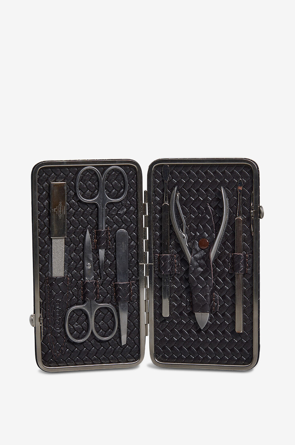 F. HAMMANN Trousse de manucure sept outils Homme MARRON FONCÉ 1