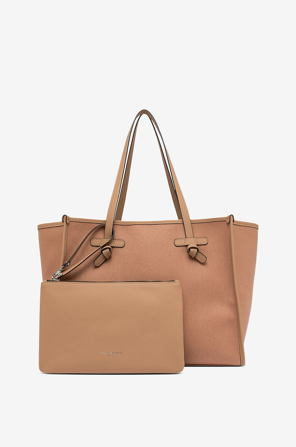 GIANNI CHIARINI Sac cabas en toile et cuir Marcella Femme ROSE CLAIR 2