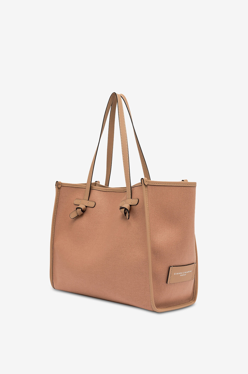 GIANNI CHIARINI Sac cabas en toile et cuir Marcella Femme ROSE CLAIR 3