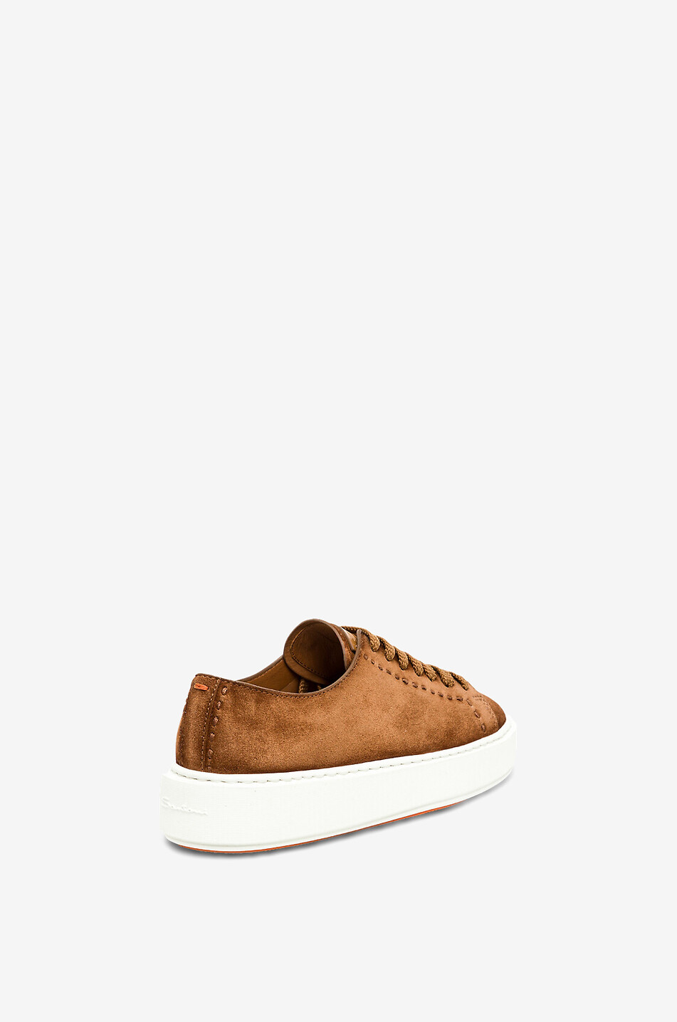 SANTONI Niedrige Schnürsneakers aus Wildleder Clean-Row Damen BRAUN 7