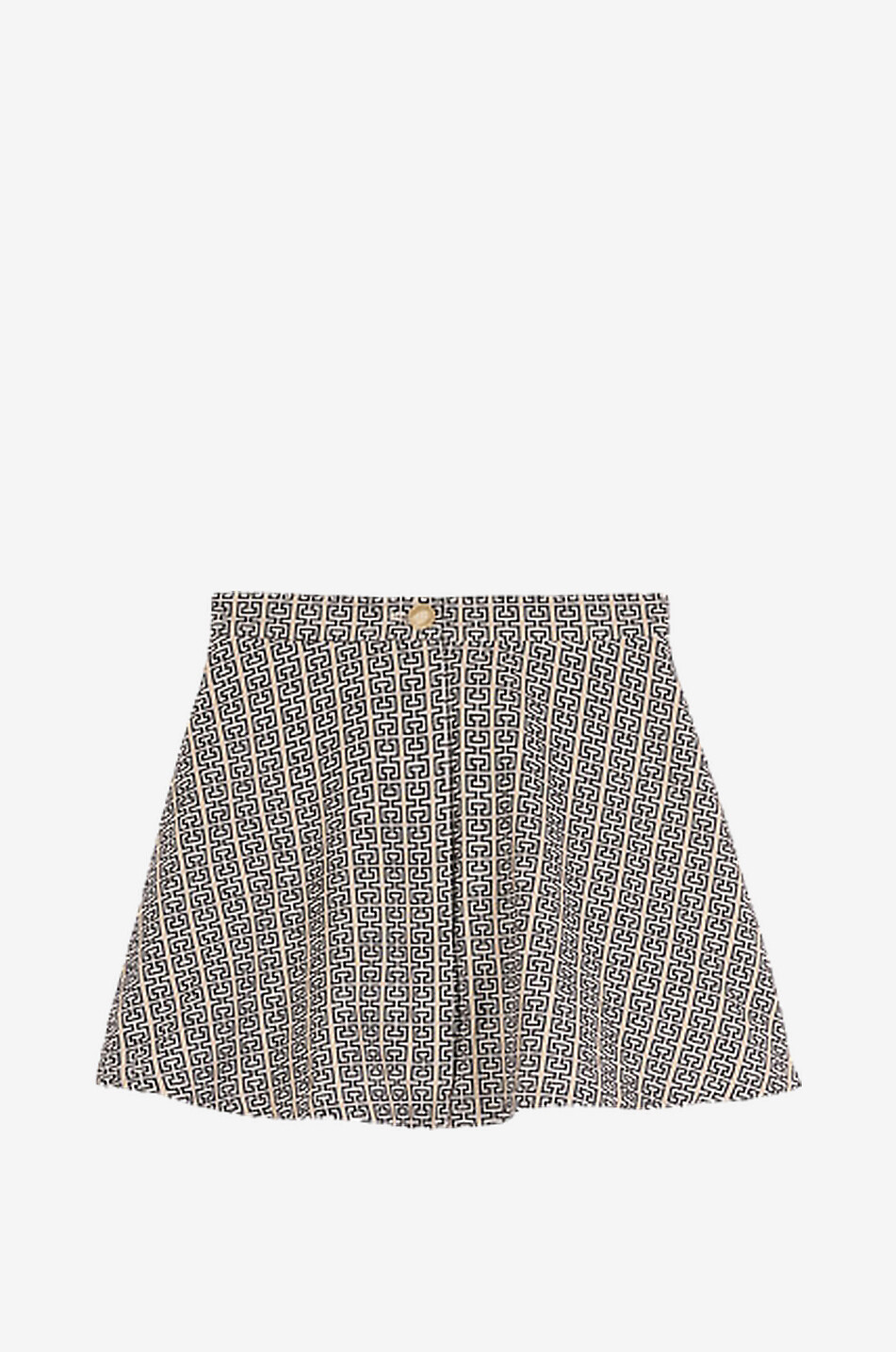 MARIA DE LA ORDEN Short en coton à motif géométrique Santiago Femme BEIGE 1