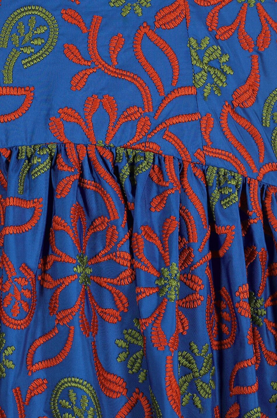 MARIA DE LA ORDEN Tailliertes Midi-Kleid mit Rundhalsausschnitt aus Leinen Doha Damen BLAU 2