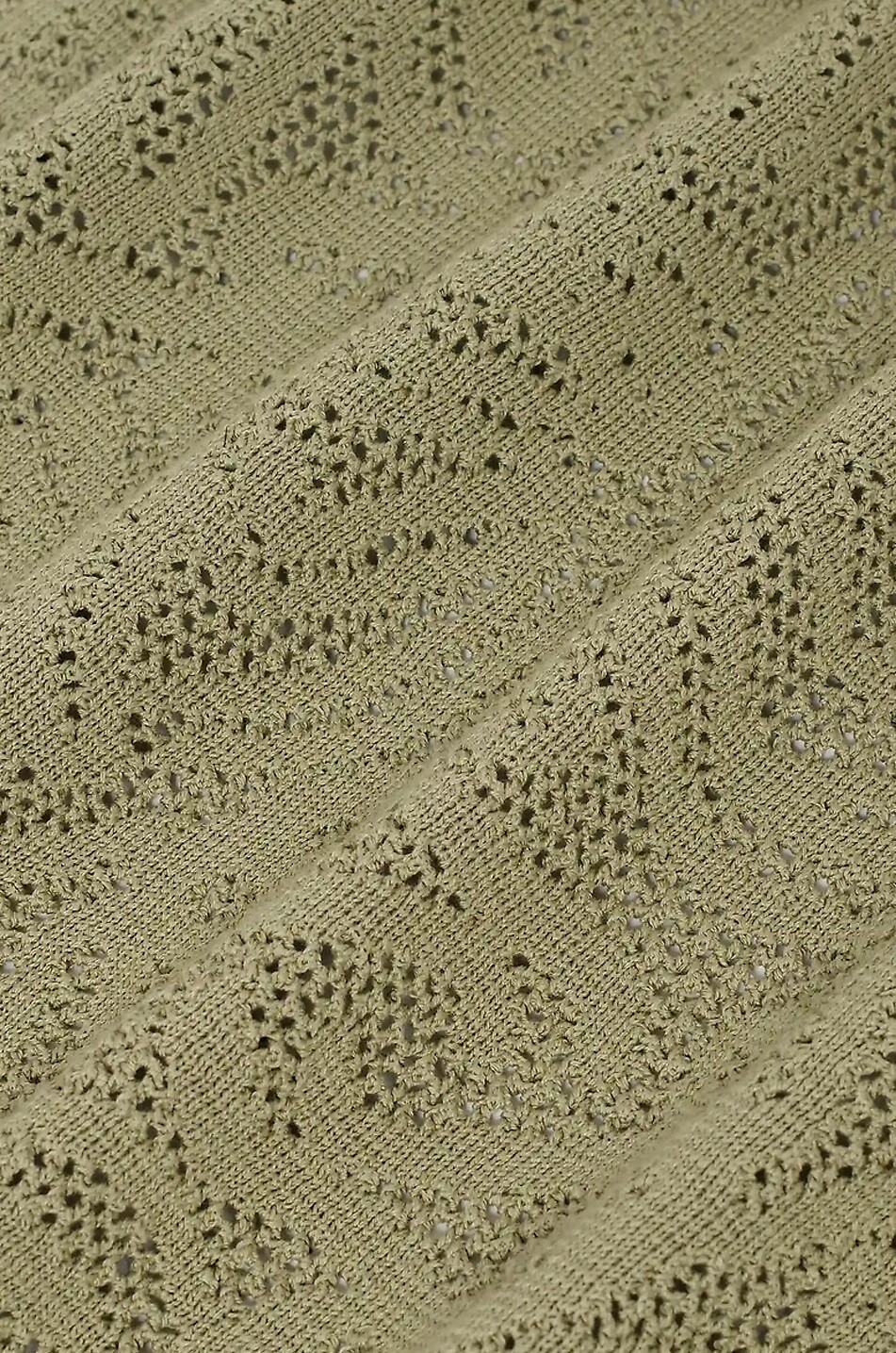 DROLE DE MONSIEUR Kurzarm-Lochstrick-Hemd Maille Dentelle Herren KHAKI 3