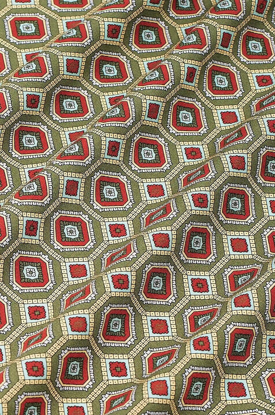 DROLE DE MONSIEUR Geometric printed long-sleeved twill shirt Men KHAKI 3