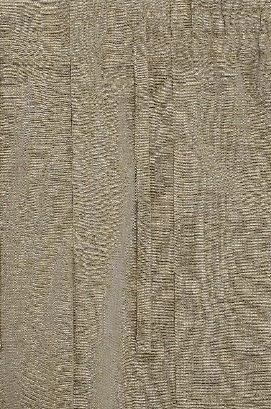 DROLE DE MONSIEUR Elastiqué straight-leg cotton canvas trousers Men KHAKI 2