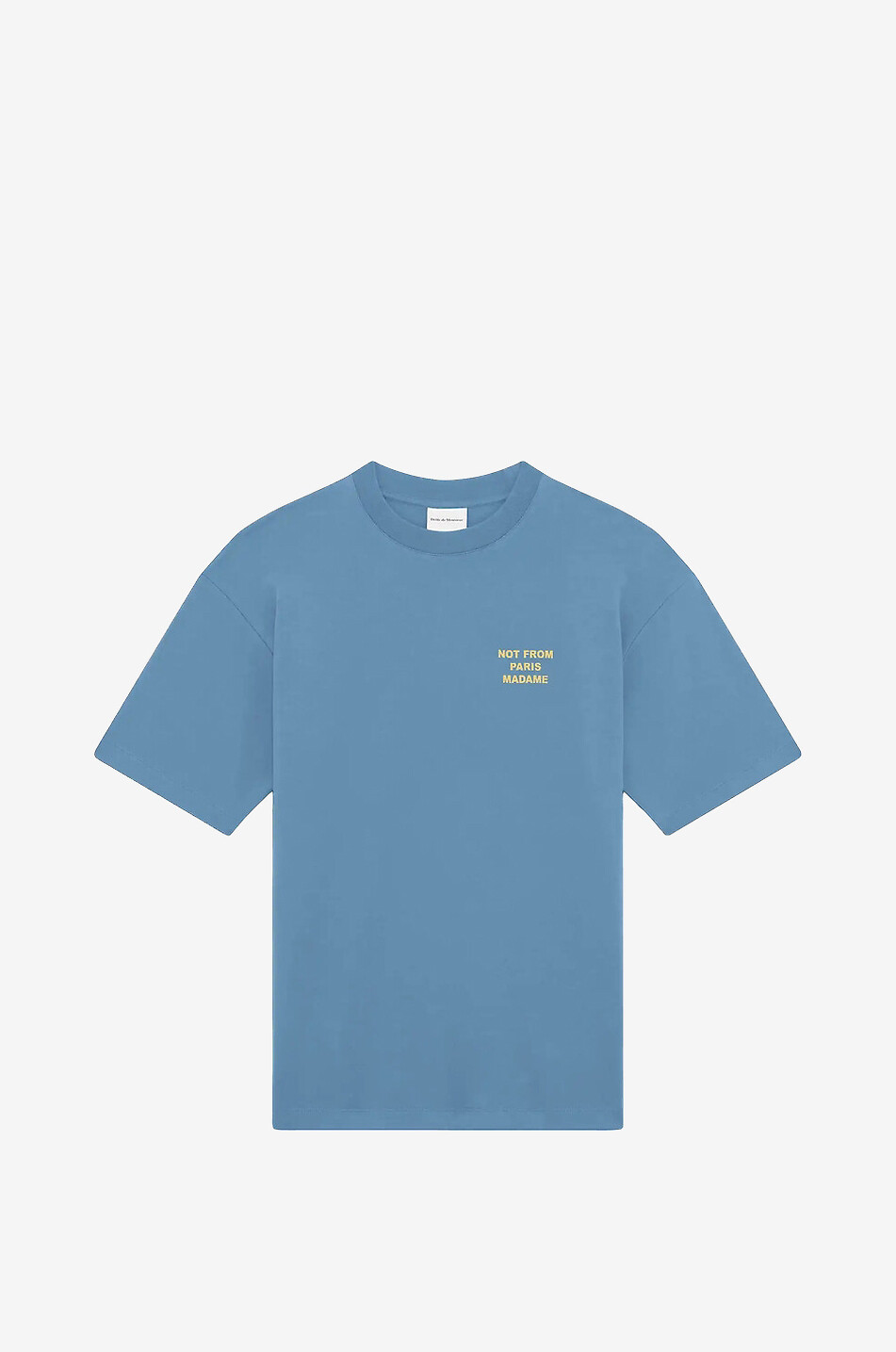 DROLE DE MONSIEUR T-shirt ribbed crew-neck cotton Men BLUE 1