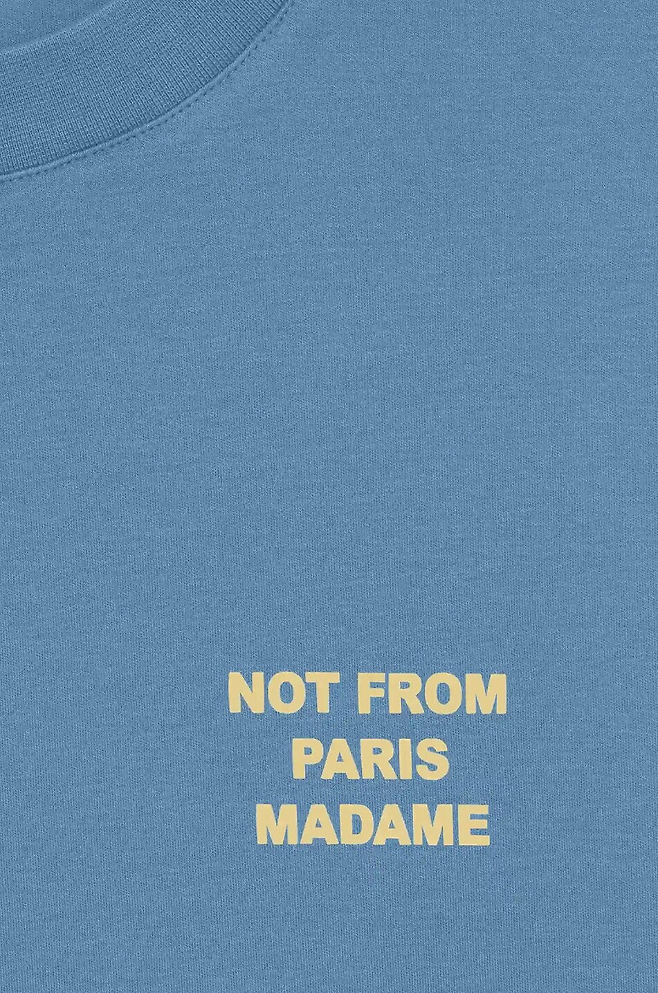 DROLE DE MONSIEUR T-shirt ribbed crew-neck cotton Men BLUE 3