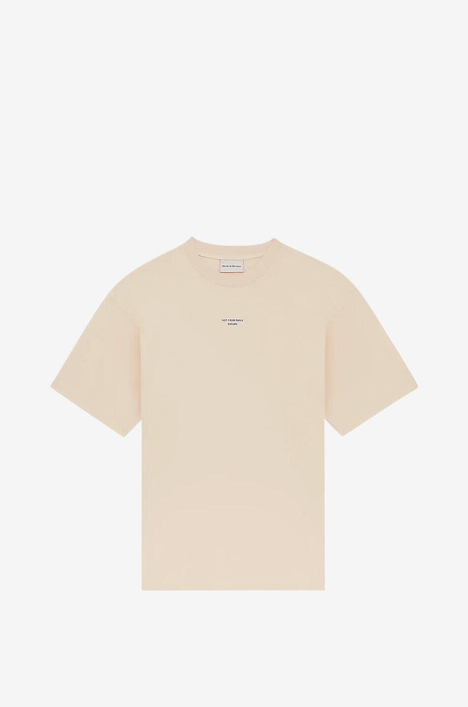 DROLE DE MONSIEUR Slogan Classique short-sleeved cotton T-shirt Men BEIGE 1