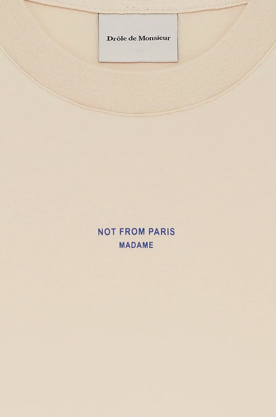 DROLE DE MONSIEUR Slogan Classique short-sleeved cotton T-shirt Men BEIGE 2