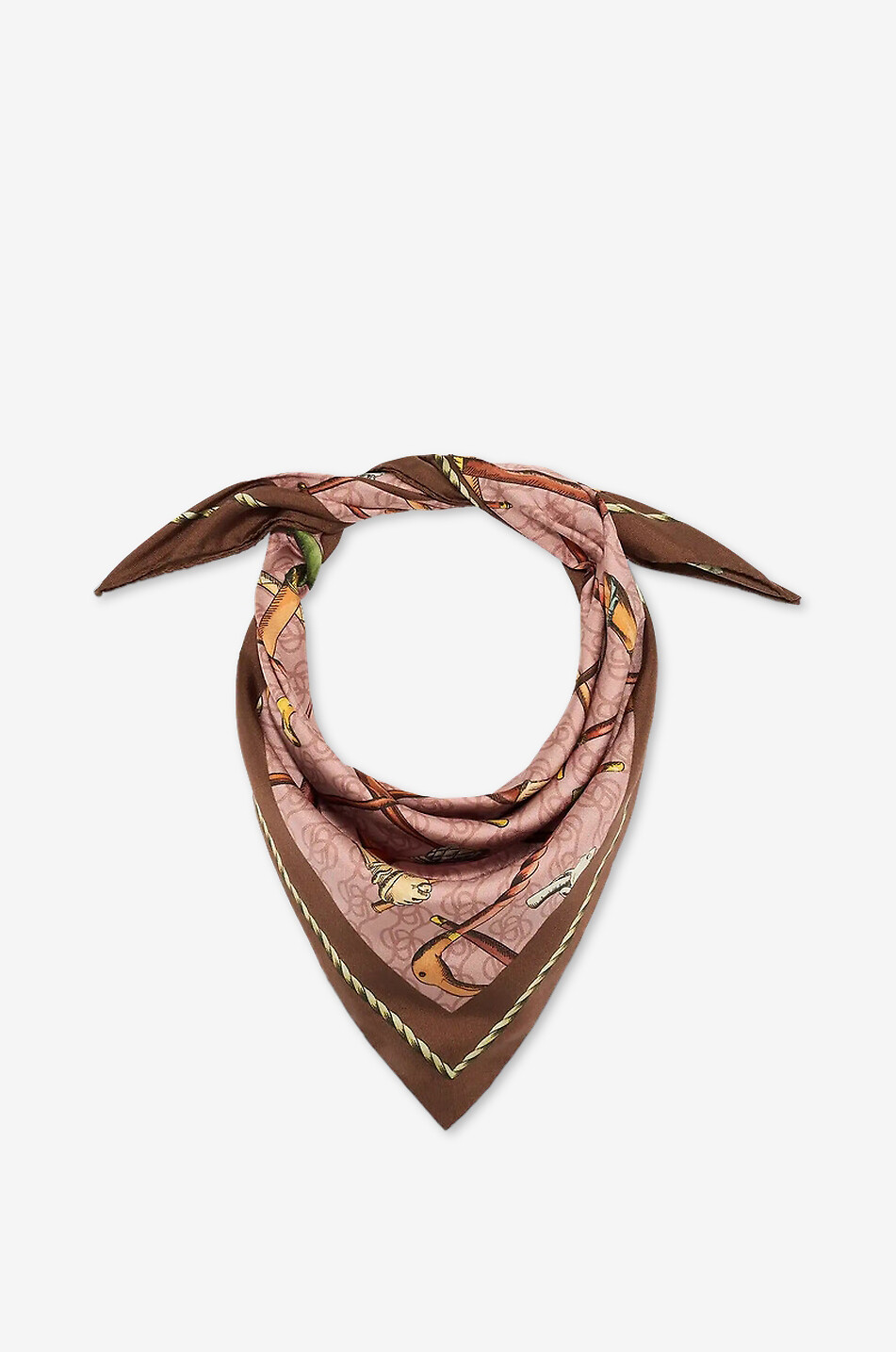 DROLE DE MONSIEUR Foulard carré en soie imprimé Cannes Homme ROSE 2