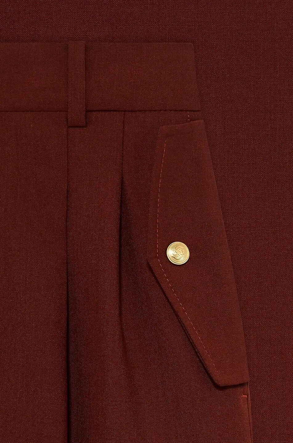 DROLE DE MONSIEUR Bermuda cargo en laine vierge mélangée Homme ROUGE FONCÉ 2