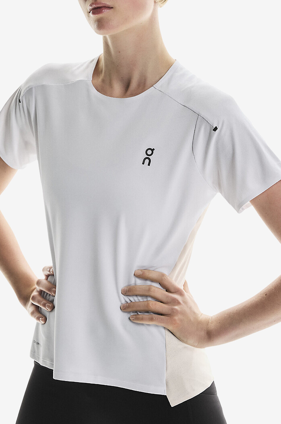 ON T-shirt à col rond en tissu technique Performance-T Femme BLANC 3