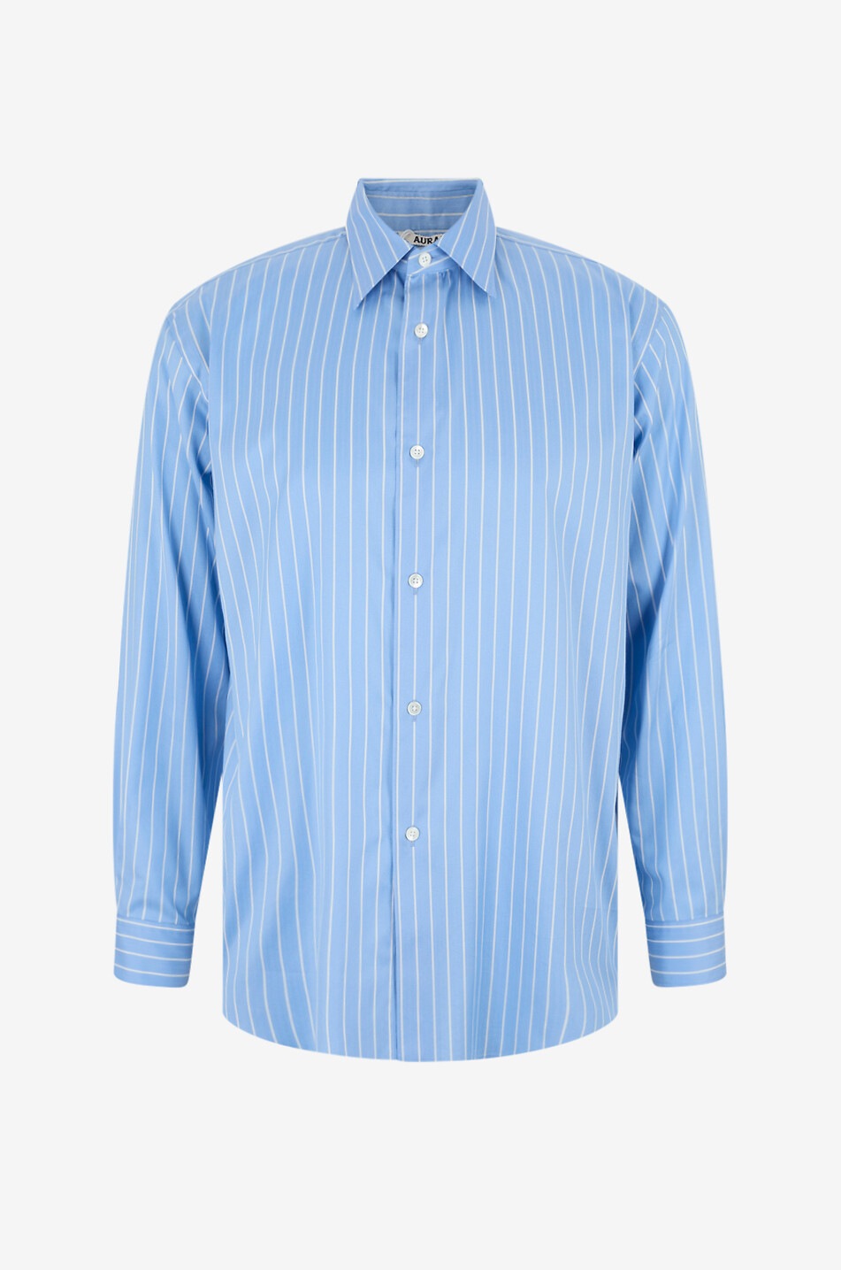 Chemise à rayures en coton et soie