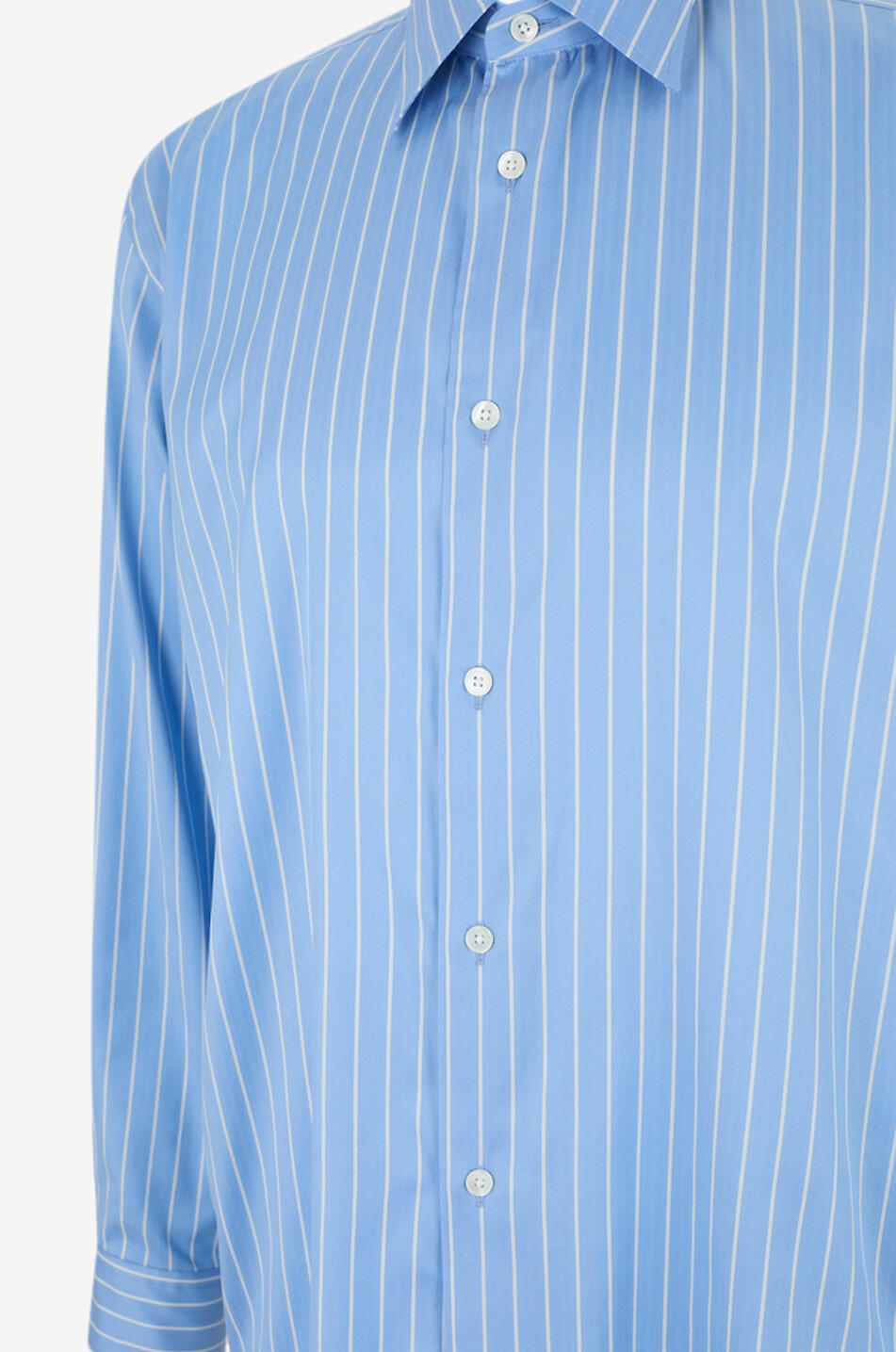 AURALEE Chemise à rayures en coton et soie Homme BLEU 3