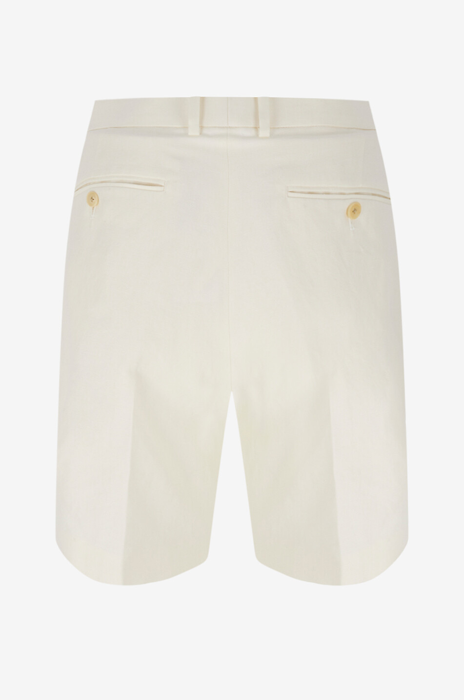 AURALEE Pleated bermuda shorts in wool cotton and linen Men EGGSHELL 2