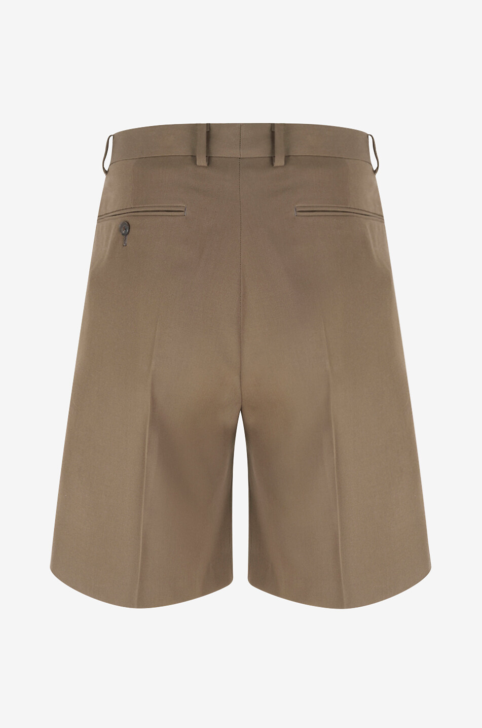 AURALEE Bermuda à pinces en laine Max Gabardine Homme MARRON 2