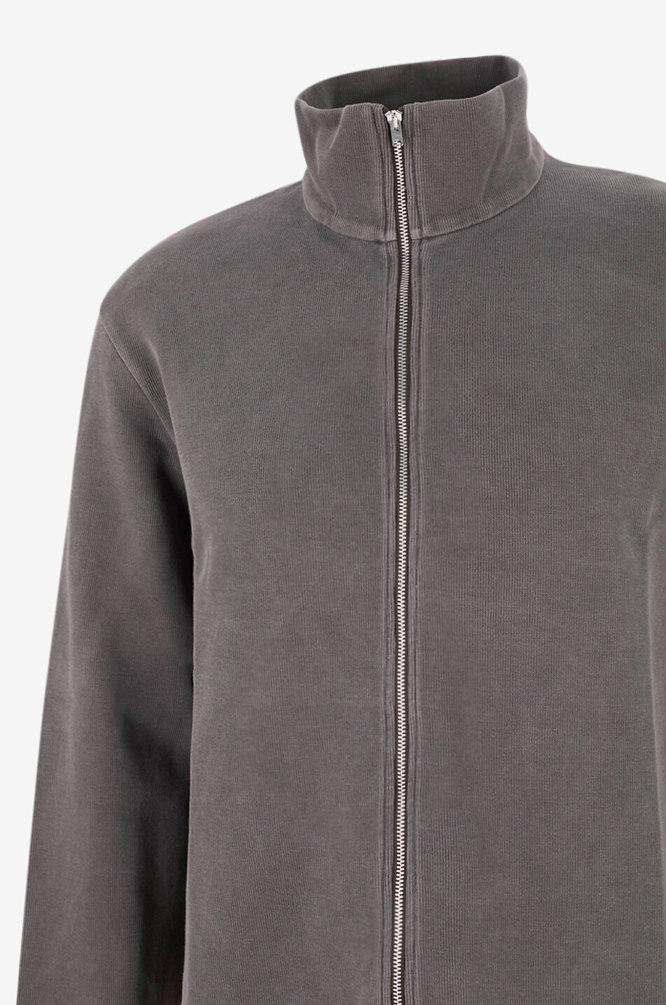 OUR LEGACY Shrunken cotton high-neck cardigan Men GREY 3