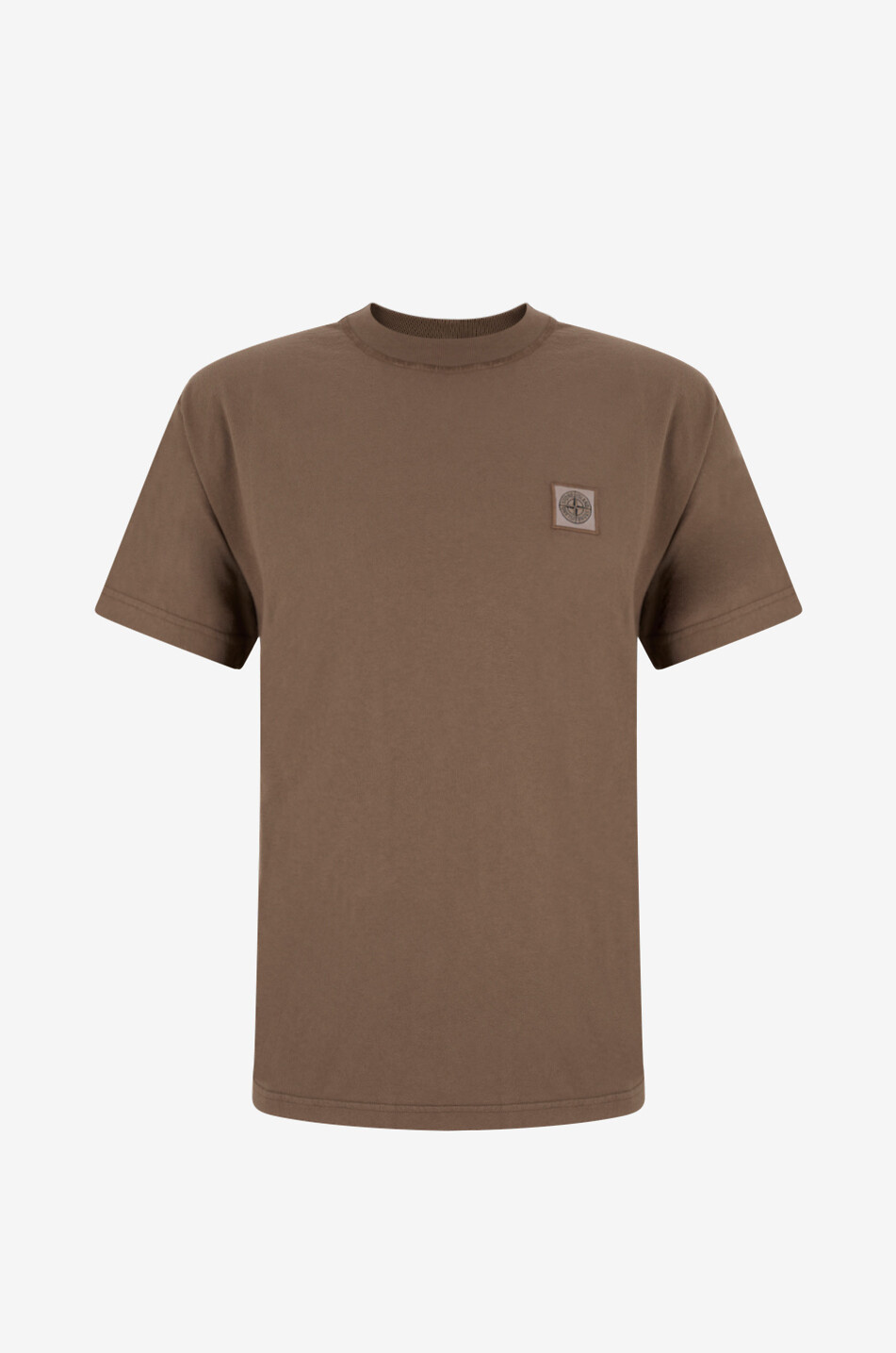 2100026 Organic Cotton Jersey Fissato Effect short-sleeved slim fit T-shirt