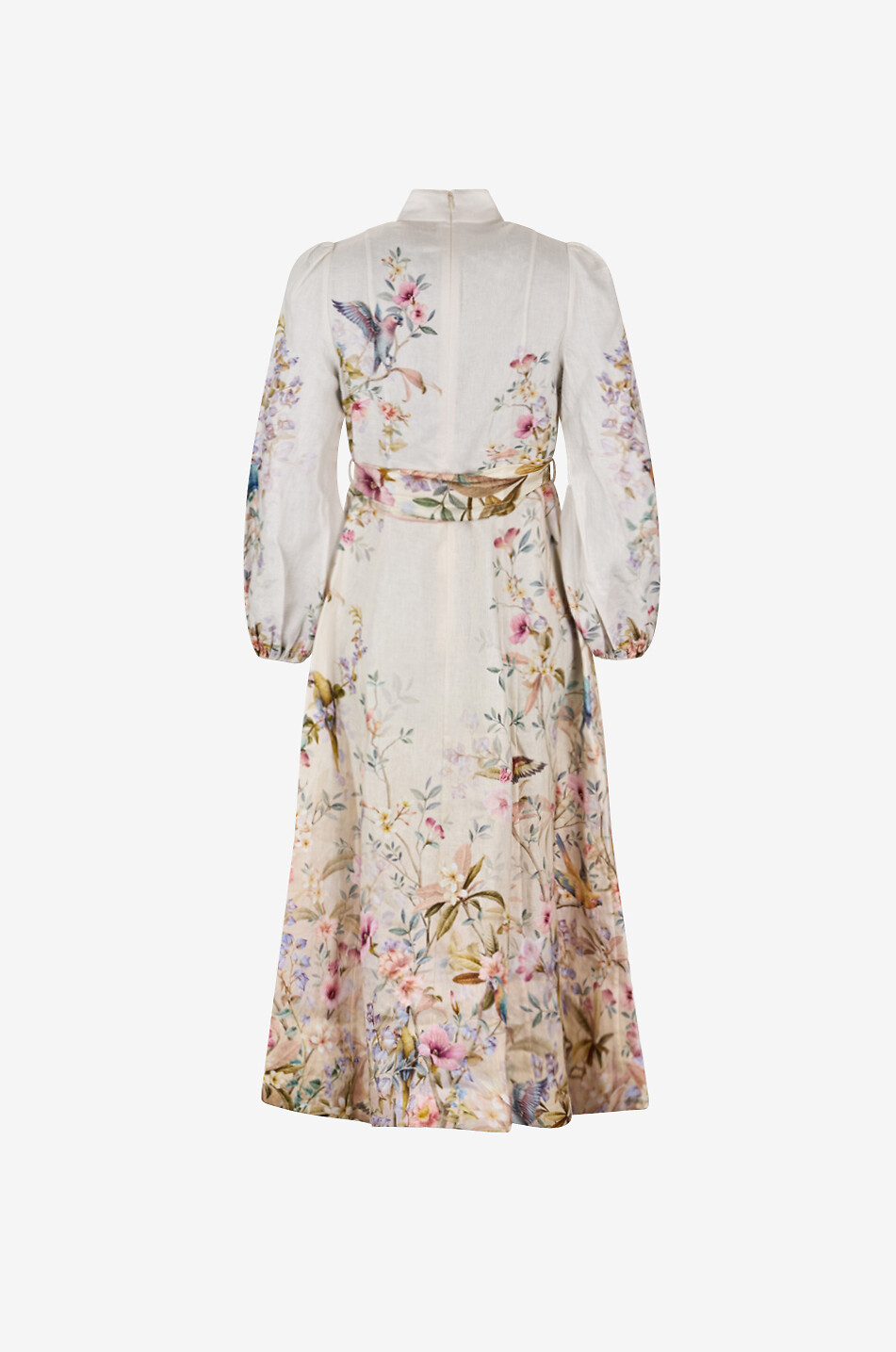 ZIMMERMANN Rebellion Aviary linen midi shirt dress Women EGGSHELL 2