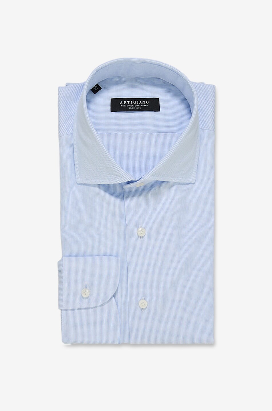 ARTIGIANO Leonardo long-sleeved cotton gingham check shirt Men LIGHT BLUE 1