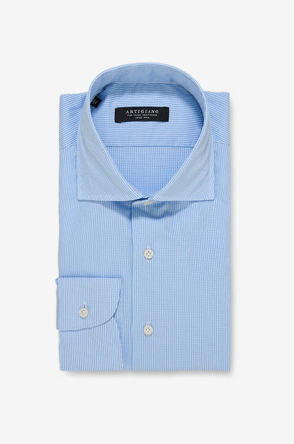 ARTIGIANO Leonardo gingham check poplin shirt Men DARK BLUE 1