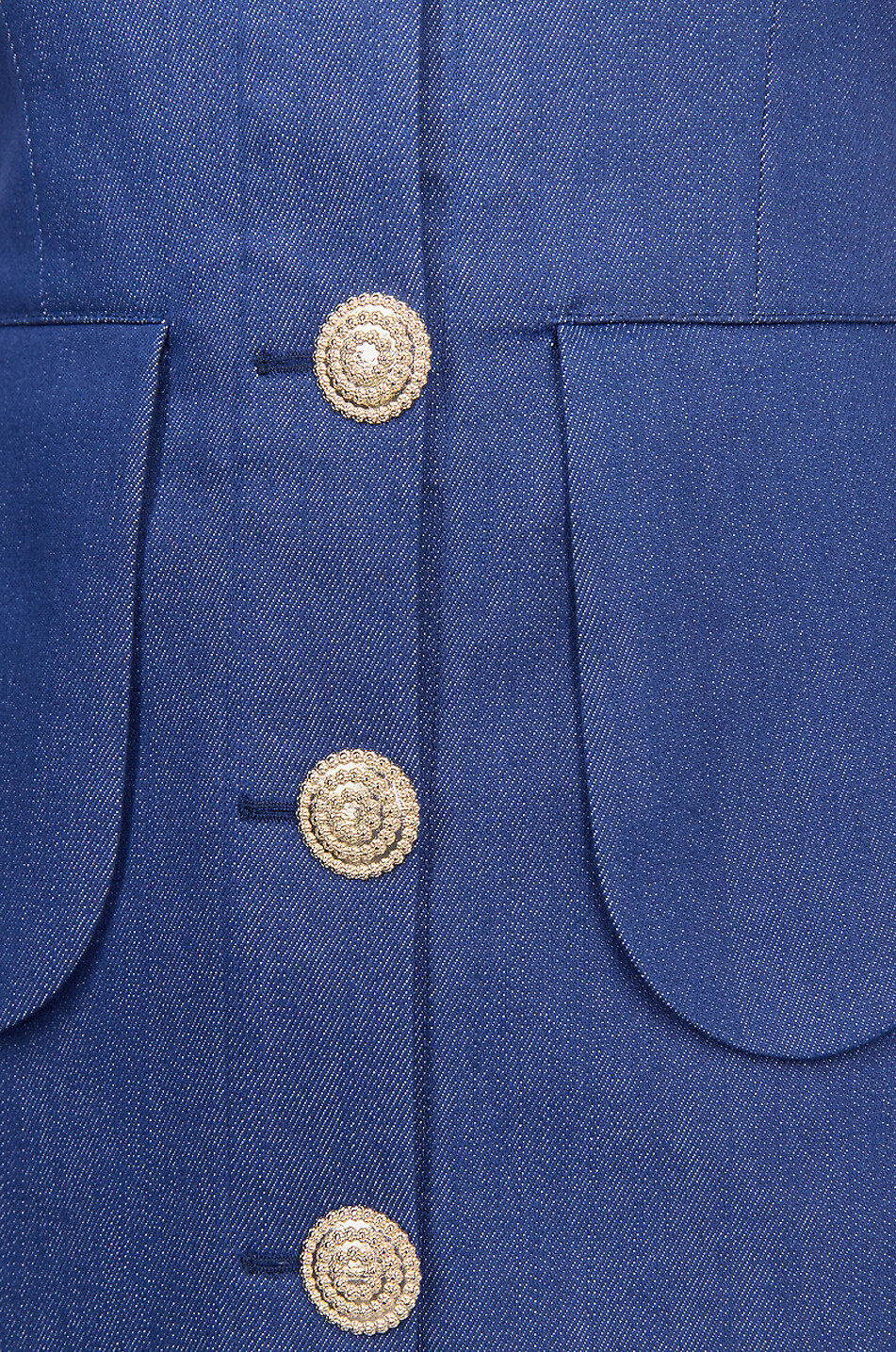 DESTREE Tailliertes Midi-Kleid ohne Ärmel aus Denim Laetitia Damen BLAU 2