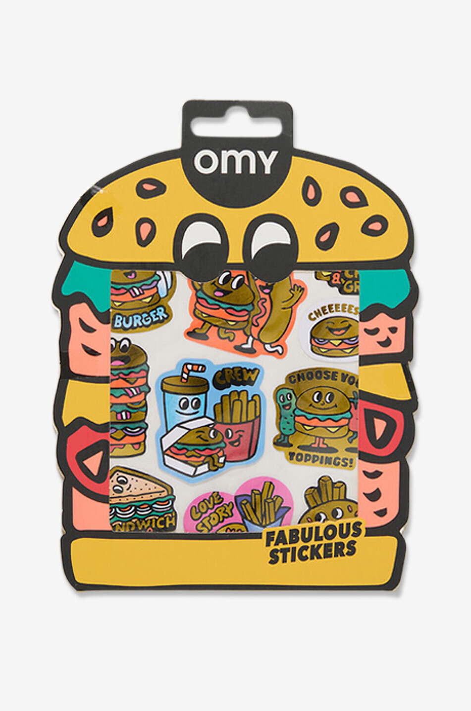 OMY Fabulous Stickers Big - Burger children's stickers Unisex YELLOW 1