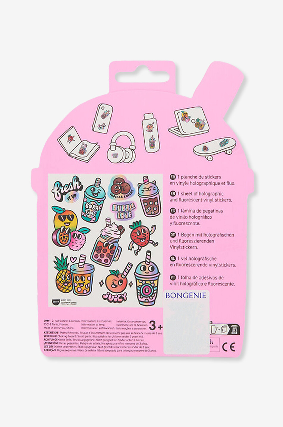 OMY Sticker-Bogen für Kinder Bubble Tea Unisex VIOLETT 2