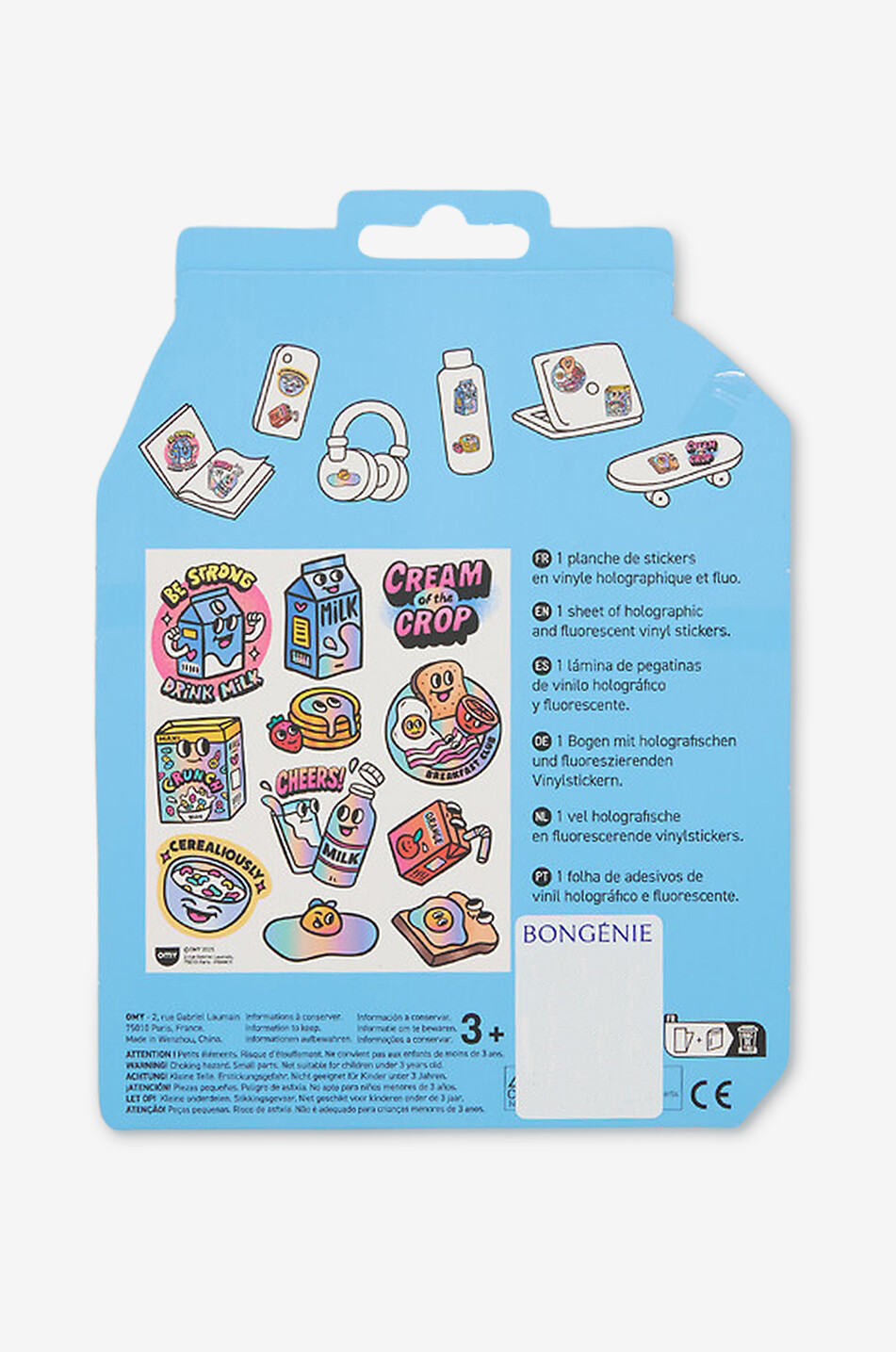 OMY Fabulous Stickers Big - Milk children's stickers Unisex BLUE 2