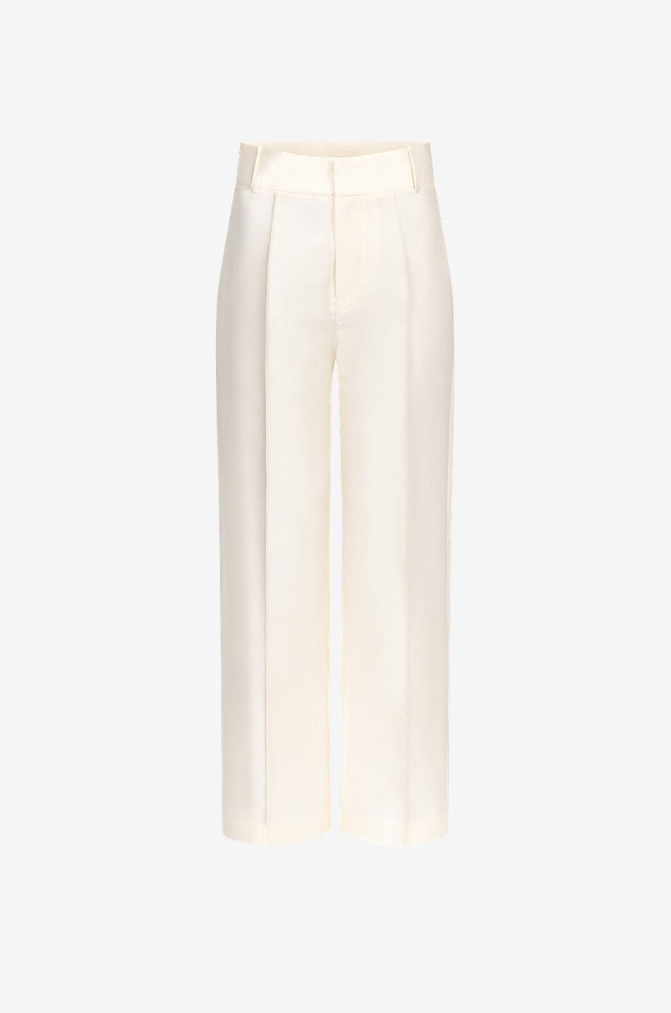 DESTREE Yoshimoto pleated straight-leg satin trousers Women WHITE 1