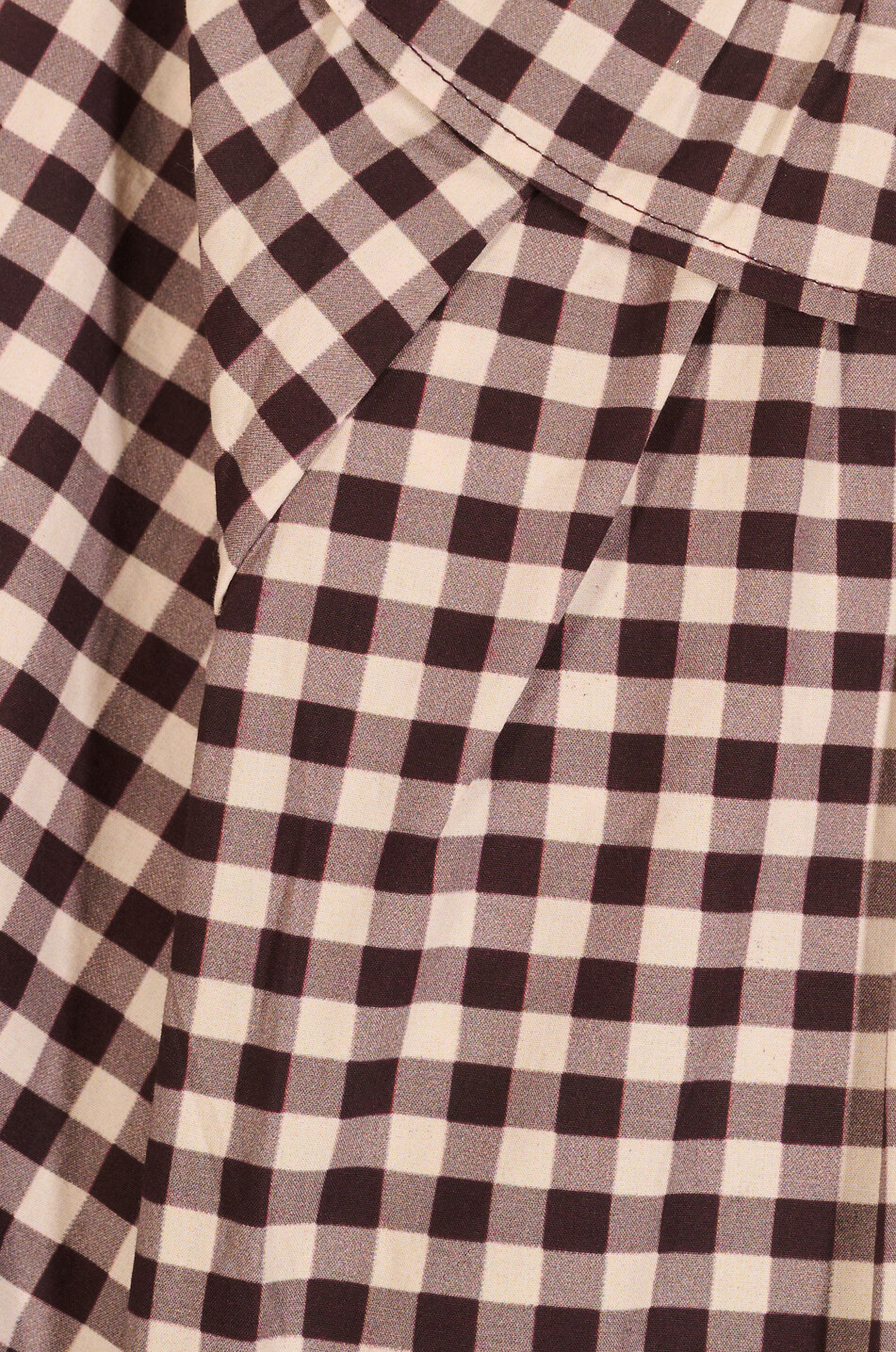 MARIA DE LA ORDEN Pia girl's check cotton blouse Girl BROWN 2