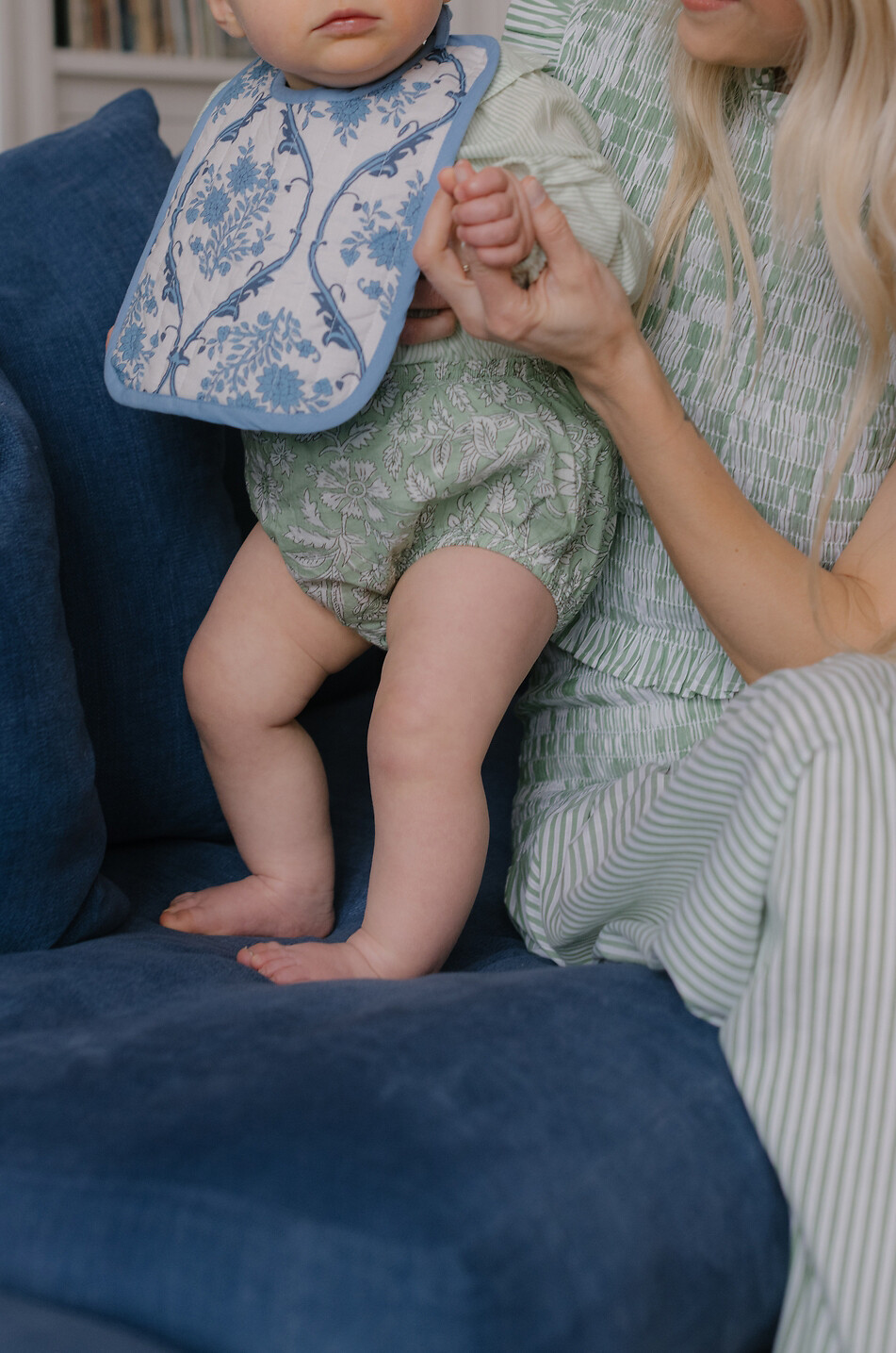 MARIA DE LA ORDEN Bloomer bébé en coton imprimé fantaisie Lou Bébé VERT CLAIR 3