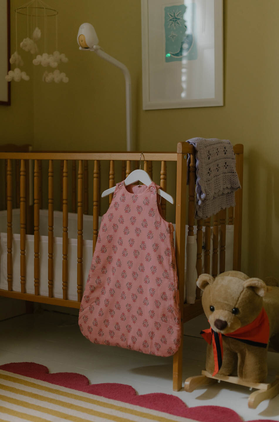 MARIA DE LA ORDEN Gigoteuse bébé en coton toile imprimé fantaisie Amedeo Bébé ROSE 3