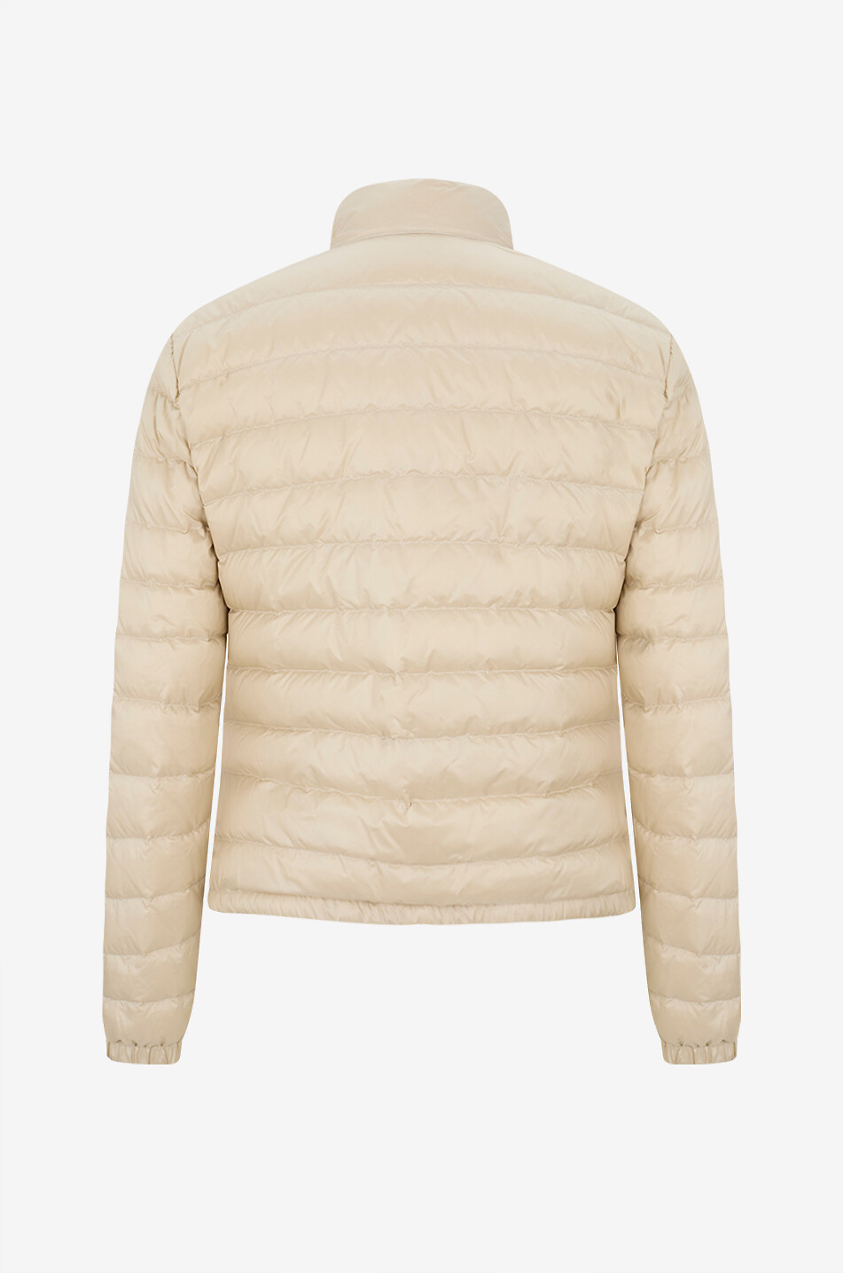 MONCLER Kurze Steppdaunenjacke aus Funktionsstoff Lans Damen Hellbeige 2