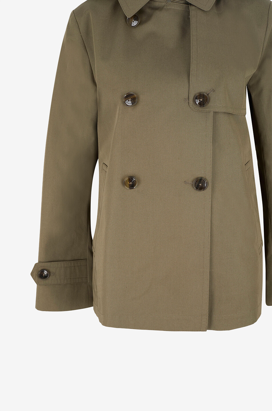 HERNO Kurze Cabanjacke aus wasserabweisender Gabardine Dean Damen DUNKELGRÜN 3