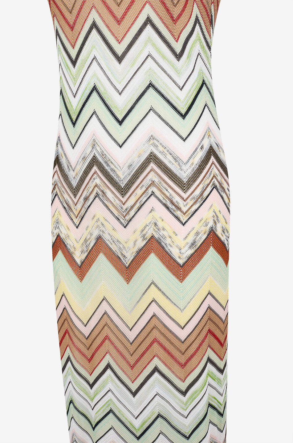 MISSONI Sleeveless multicolour chevron knit midi sheath dress Women MULTI COLOURED 3