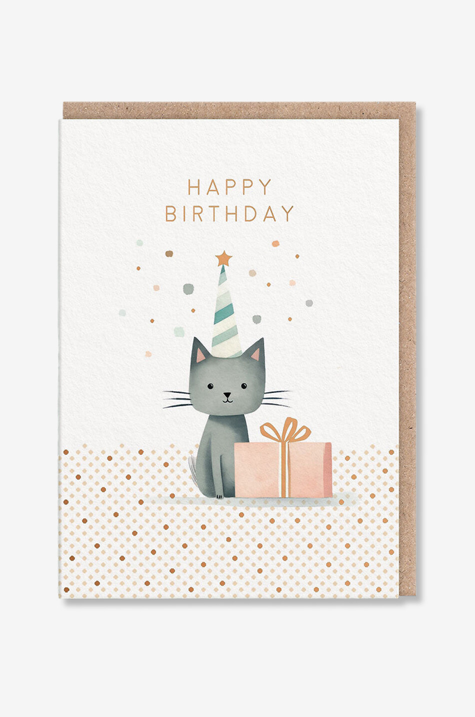 Cat Happy Birthday Card paper greeting card