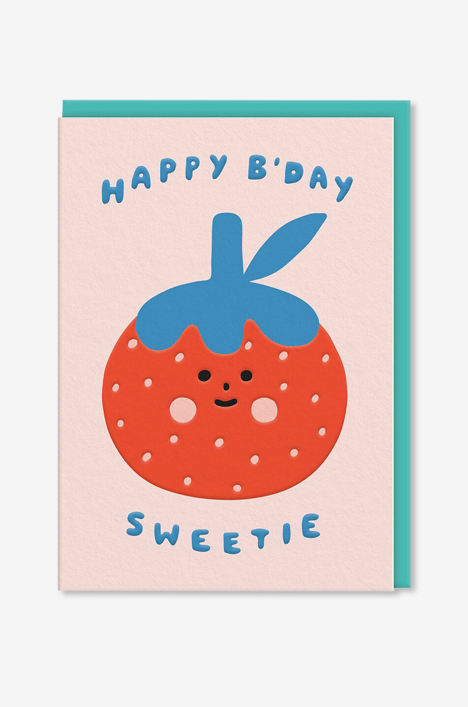 OHH DEER Carte de vœux d'anniversaire en papier Sweetie Strawberry Maison MULTICOLORE 1