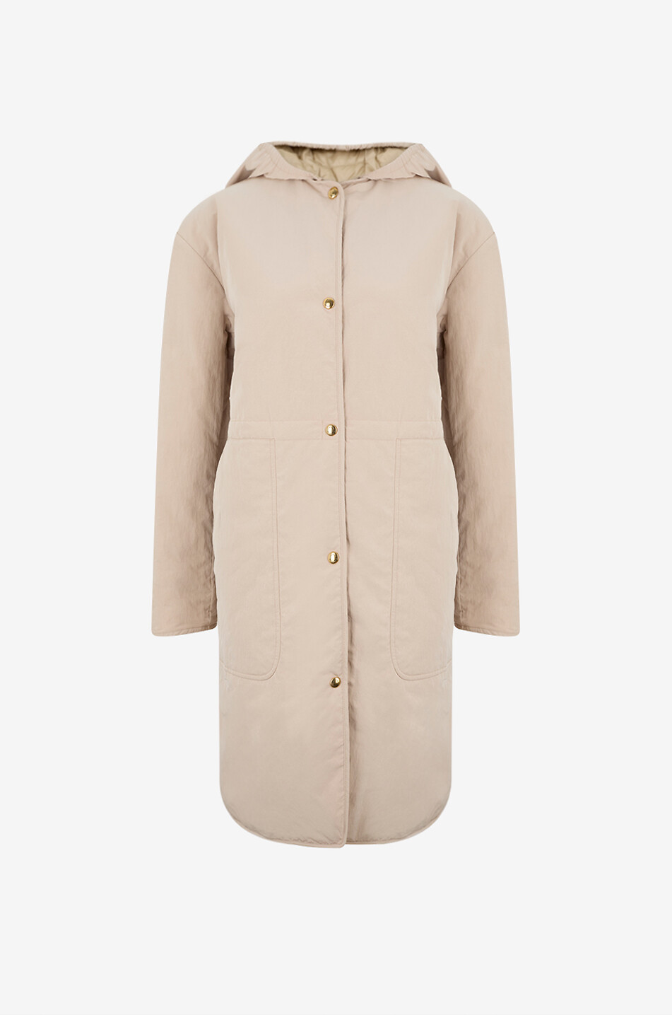 Thymlong reversible hooded oversized longline parka