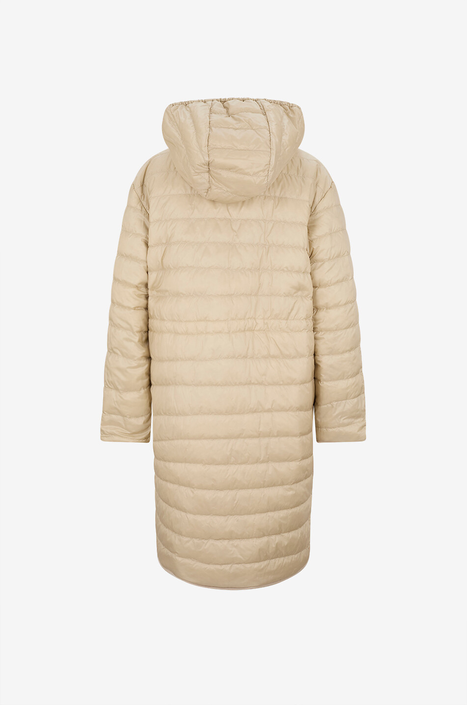 MONCLER Thymlong reversible hooded oversized longline parka Women BEIGE 4