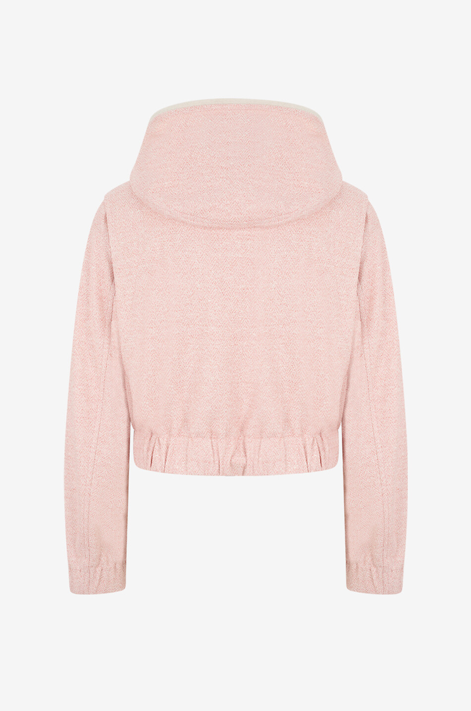 MONCLER GRENOBLE Cardigan à capuche chiné en lin et coton Femme ROSE 2