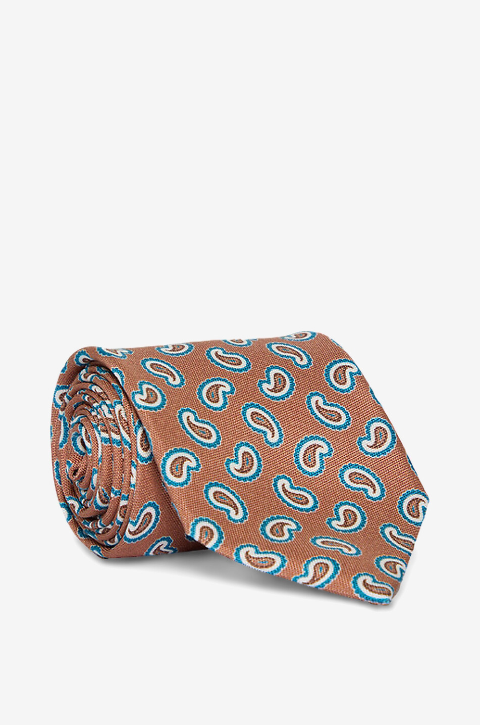 BIGI CRAVATTE Cravate en soie motif paisley Homme MARRON MOYEN 1