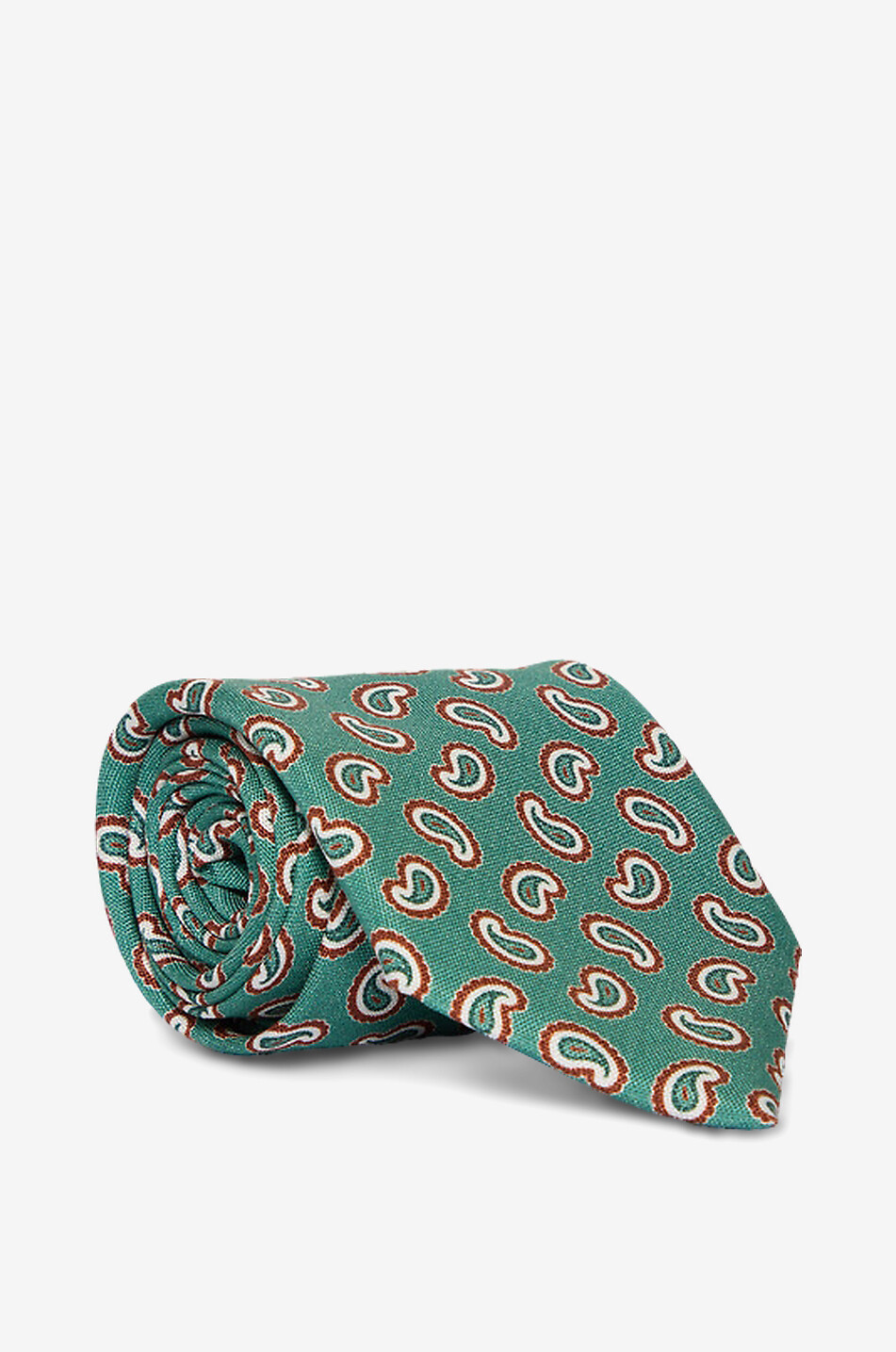 BIGI CRAVATTE Cravate en soie motif paisley Homme VERT MOYEN 1